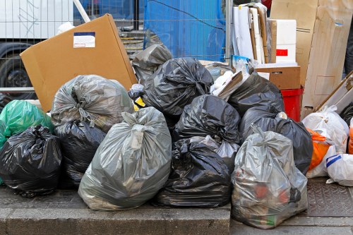 Recycling bins in East Ham promoting sustainable practices